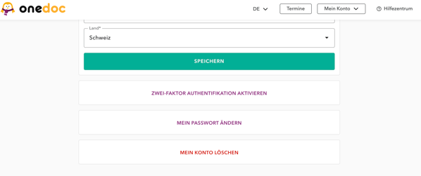change password german