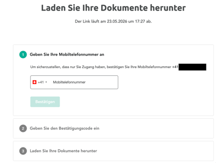 download invoice SMS DE