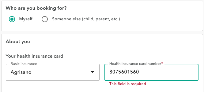 enering insurancecardnumber EN