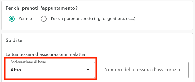 entering foreign insurancecardnumber IT