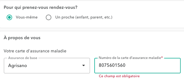 entering insurancecardnumber FR