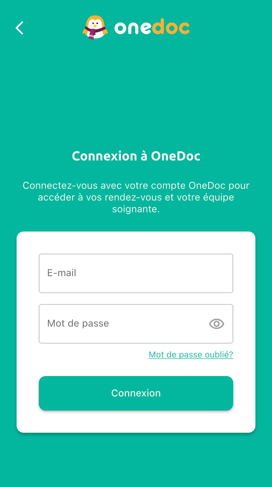 One Doc Promotion Connexion depuis l'app OneDoc