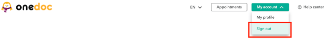 sign out EN