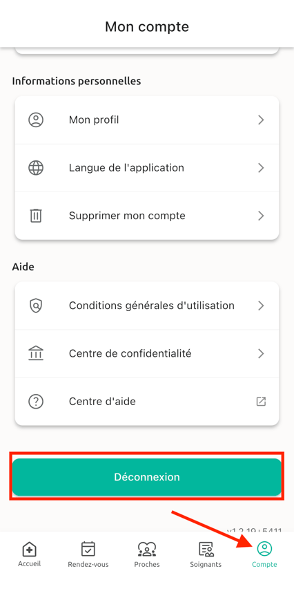sign out app FR